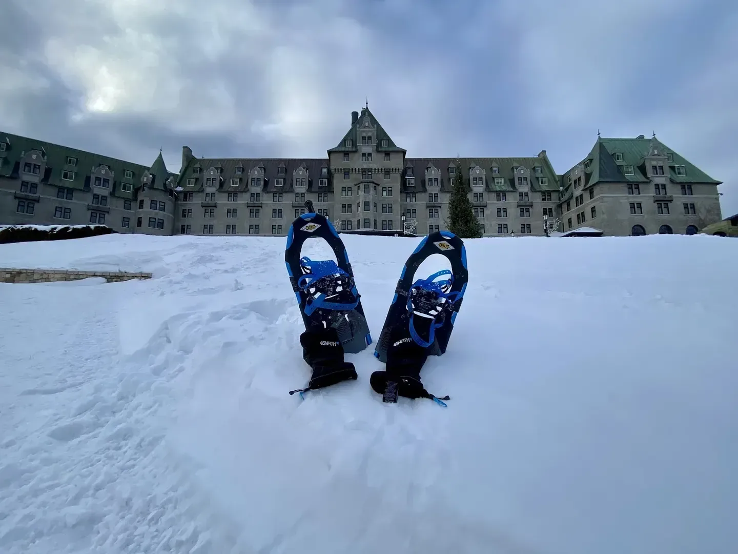 Historic waterfront resort architecture in Quebec